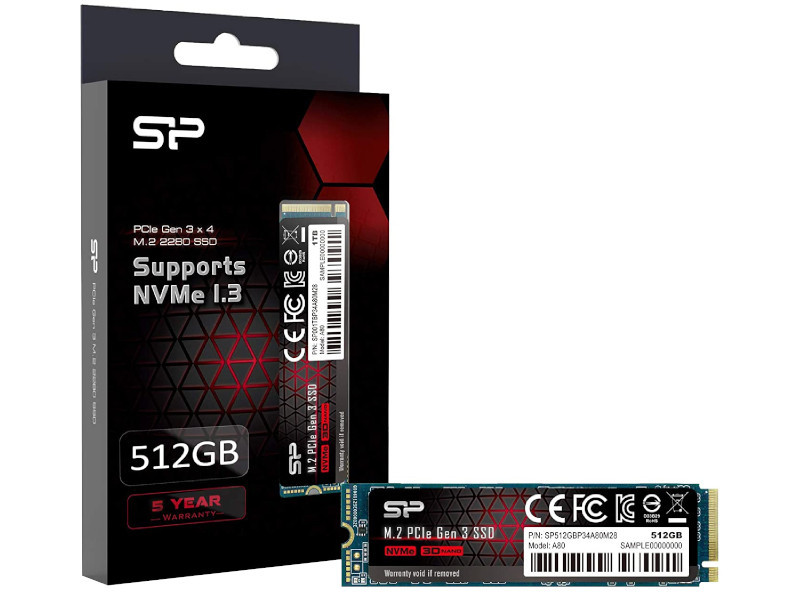 SSD Silicon Power A80 512GB M.2 2280 PCIE